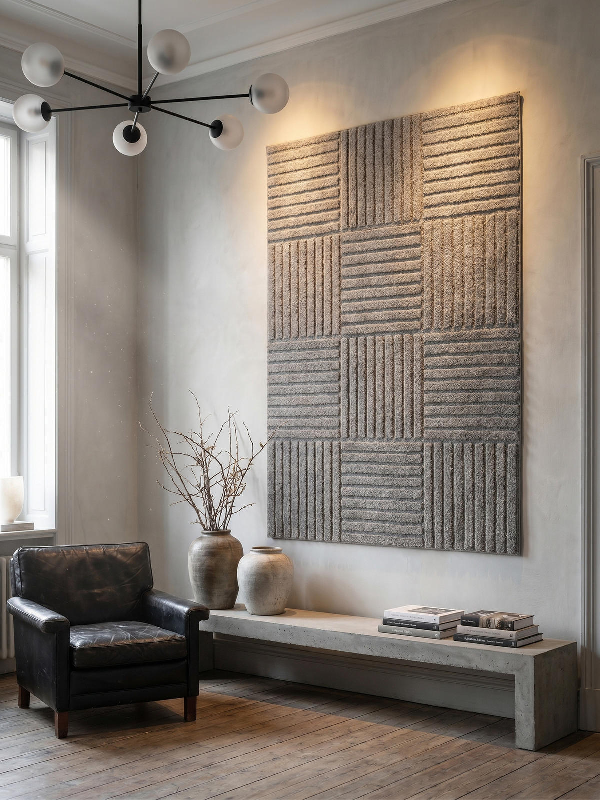 TEPPICH Hochflor RIGI in Silber, mit Cord-Streifen-Patchwork, 280 x 370 cm - Silberfarben, Textil (280/370cm) - KADIMA DESIGN