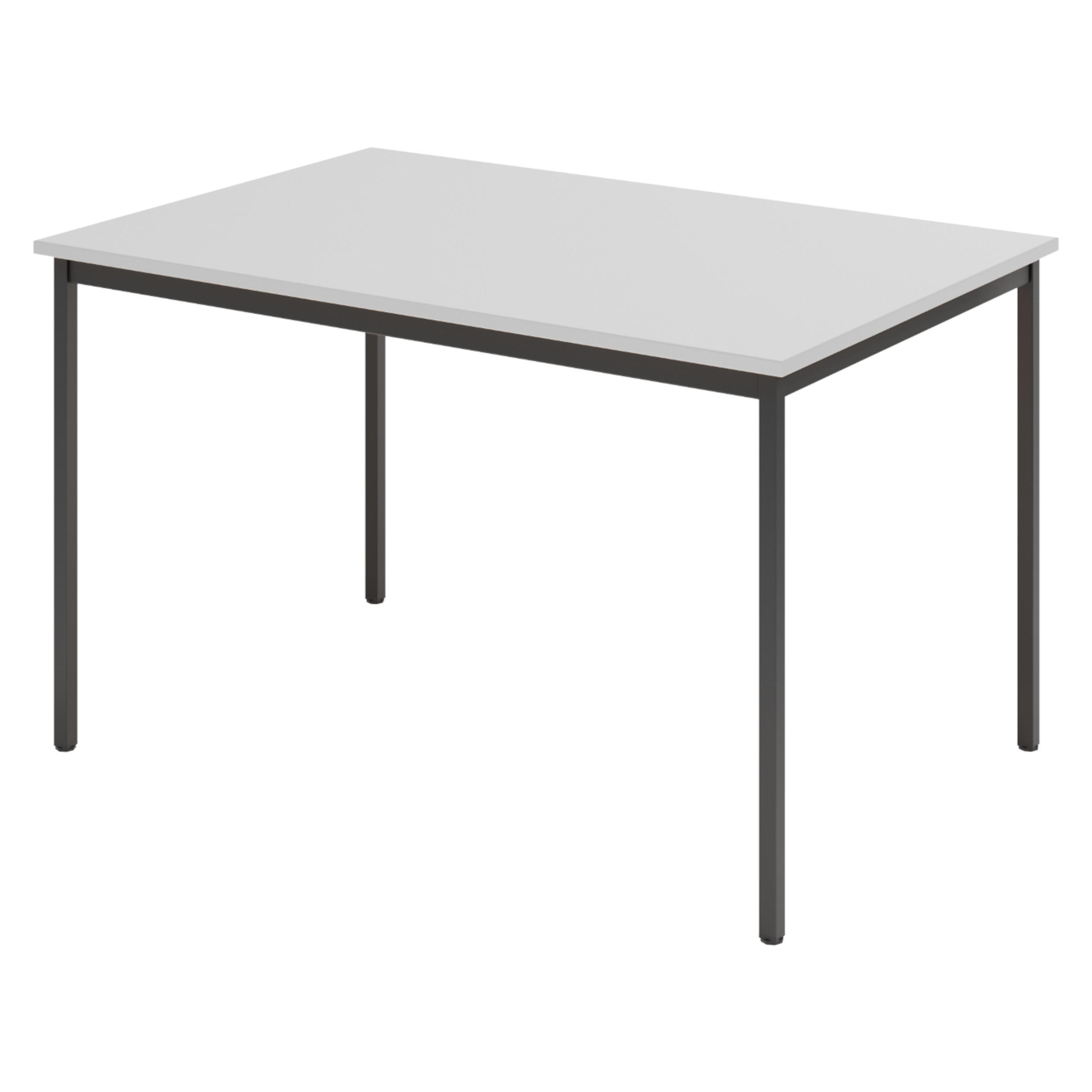 KANTINENTISCH Serie-V 80/120/72 cm in Grau/Schwarz - Schwarz/Grau, Holzwerkstoff (80/120/72cm) - bümö