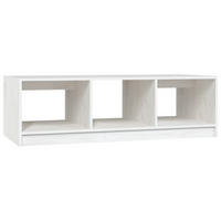 COUCHTISCH Weiß 110x50x34 cm Massivholz Kiefer - Weiß, Holz (110/50/34cm) - furnicato