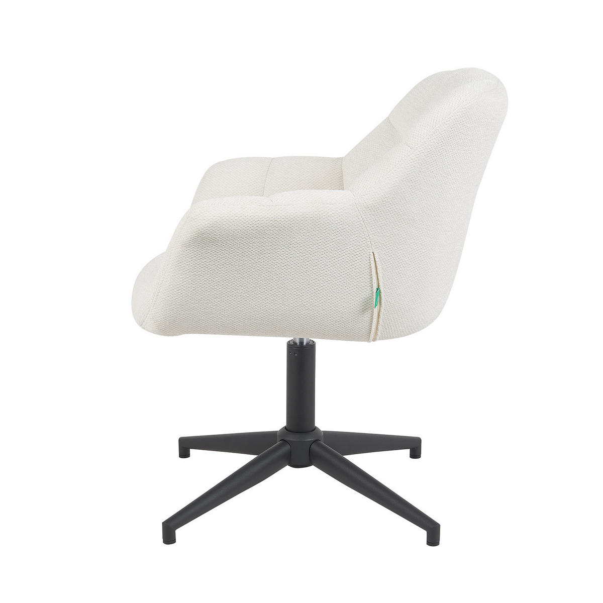 BÜROSTUHL Mika-Nala - Creme/Schwarz, Textil/Metall (65/78/66cm) - DUBI Möbel