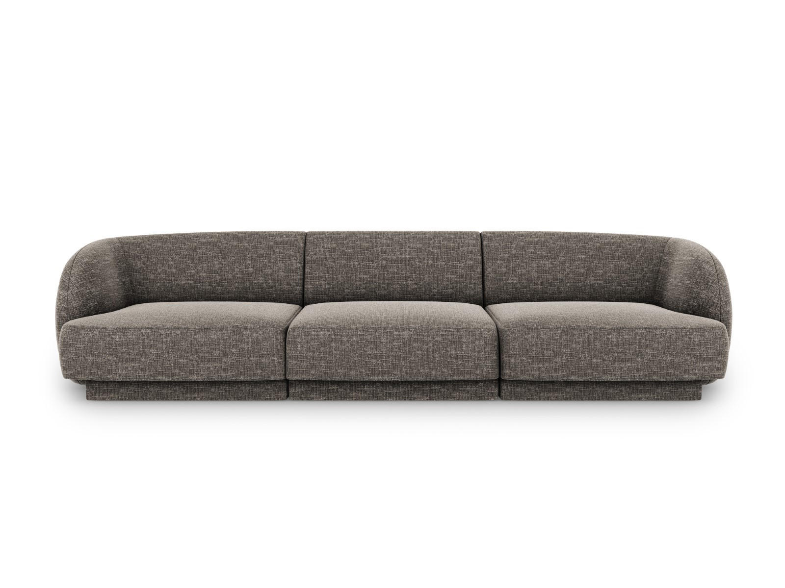 SOFA Miley aus Chenille-Stoff grau 3 Sitzplätze - Grau, Textil (90/70/255cm) - Micadoni