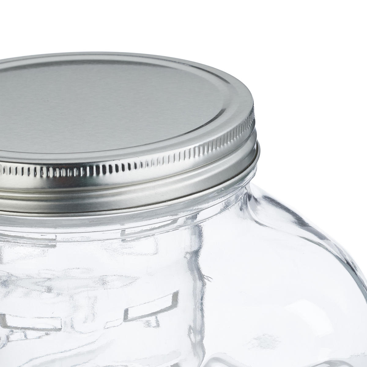 GETRÄNKESPENDER - Transparent, Glas/Metall (4L) - Relaxdays