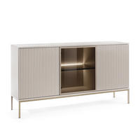 SIDEBOARD SENTIERO 154/83/39 cm mit LED 3 Türen Kaschmir - Kaschmir, Holzwerkstoff (154/83/39cm) - MASSENO