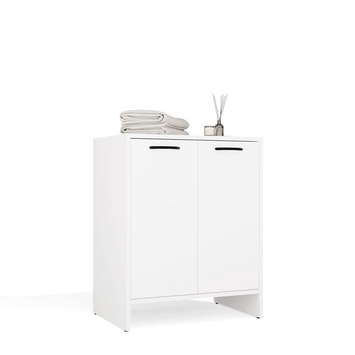 BADEZIMMERSCHRANK Vio - Weiß, Holzwerkstoff (60/74/40cm) - kommodly