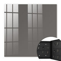 SCHLÜSSELBOX Schwarz 30x30 cm- Türöffnung nach rechts - Dunkelgrau - Grau, Metall (30/30/5cm) - TULUP