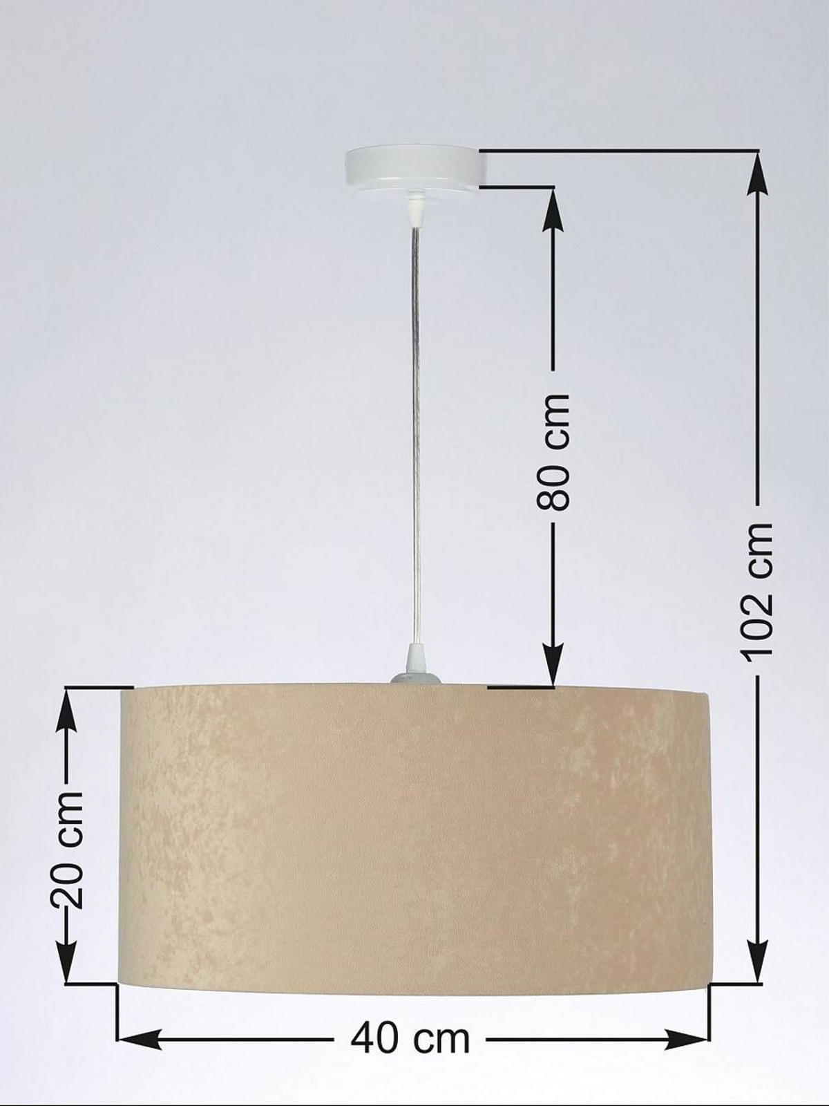HÄNGELEUCHTE Weiß 40/20 cm - Beige/Weiß, Kunststoff (40/0.6/20cm) - ONZENO