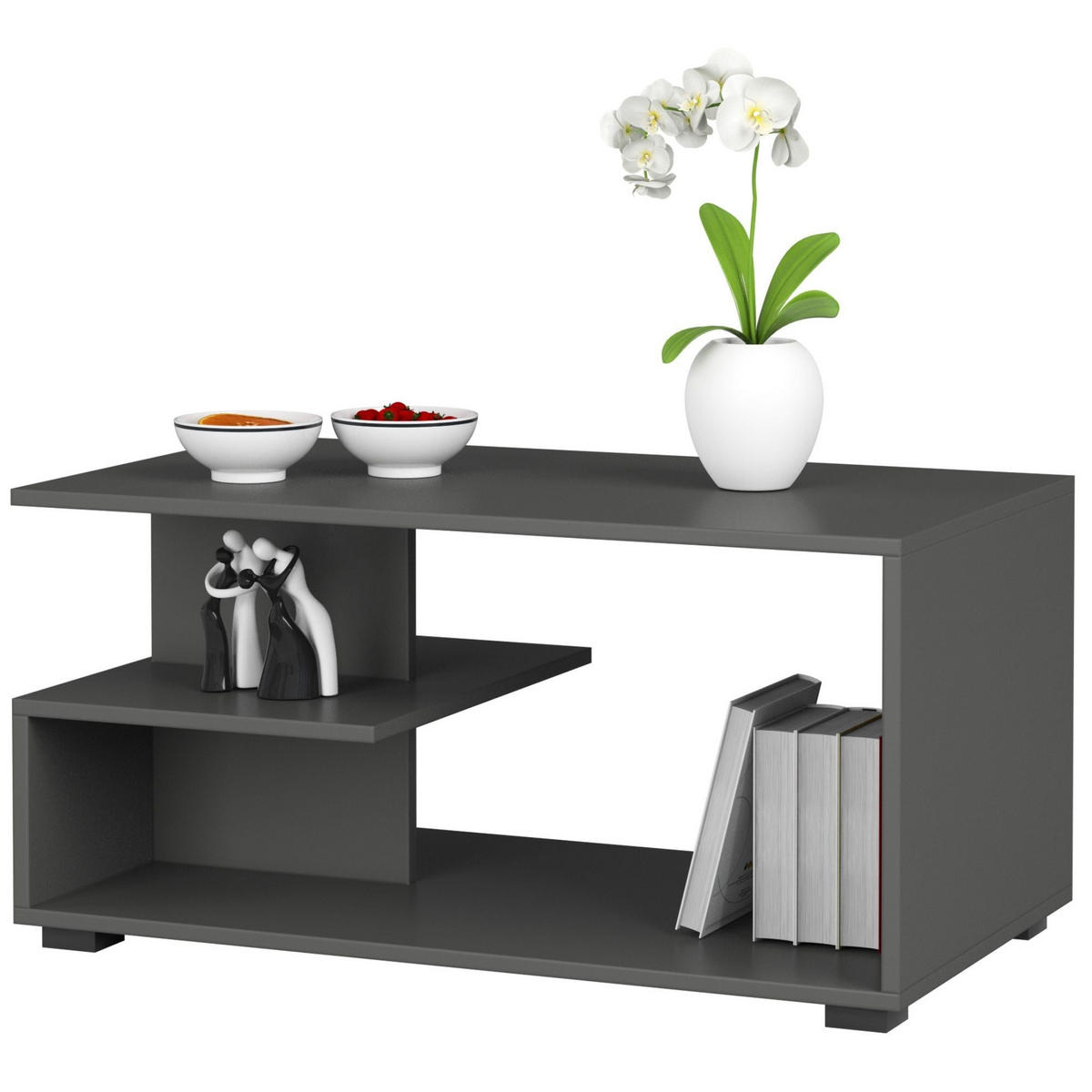 COUCHTISCH PIN, 90x45x51 cm, Grau - Grau, Holz (51/90/45cm) - Milordbikes