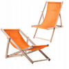 HOLZLIEGESTUHL Orange 2 Stk. - Orange, Holz (53/80cm) - KADAX