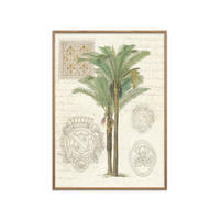 POSTER mit Rahmen Wild Apple - Vintage Palm Study II - Eichefarben/Grün, Holz/Papier (50/70cm) - Poster&Frame