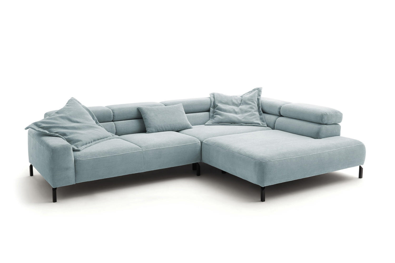 Kawola Ecksofa Hellblau 312x219 cm