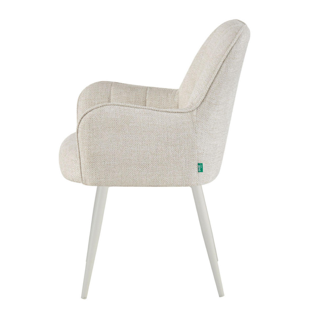ESSZIMMERSTUHL THOMAS-MAJA 2er-Set 4-Fuss-Gestell - Creme/Weiß, Textil (58/87/62cm) - DUBI Möbel