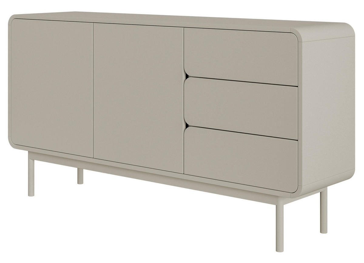 SIDEBOARD Oro Greige 154 cm - Taupe, Holz/Holzwerkstoff (154/82/40cm) - Selsey