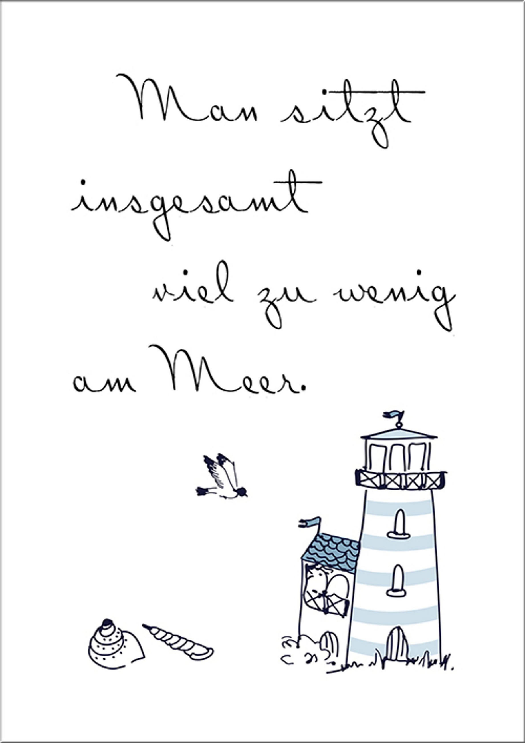 BILD 29x41 cm Spruch Meer - Blau, Holzwerkstoff (29/41/2cm) - artissimo