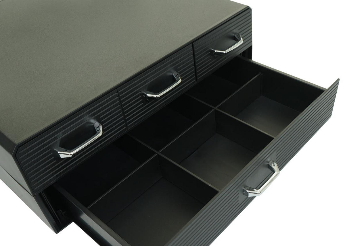 MONITORERHÖHUNG Schwarz - Schwarz, Kunststoff (31/34/13cm) - MCW