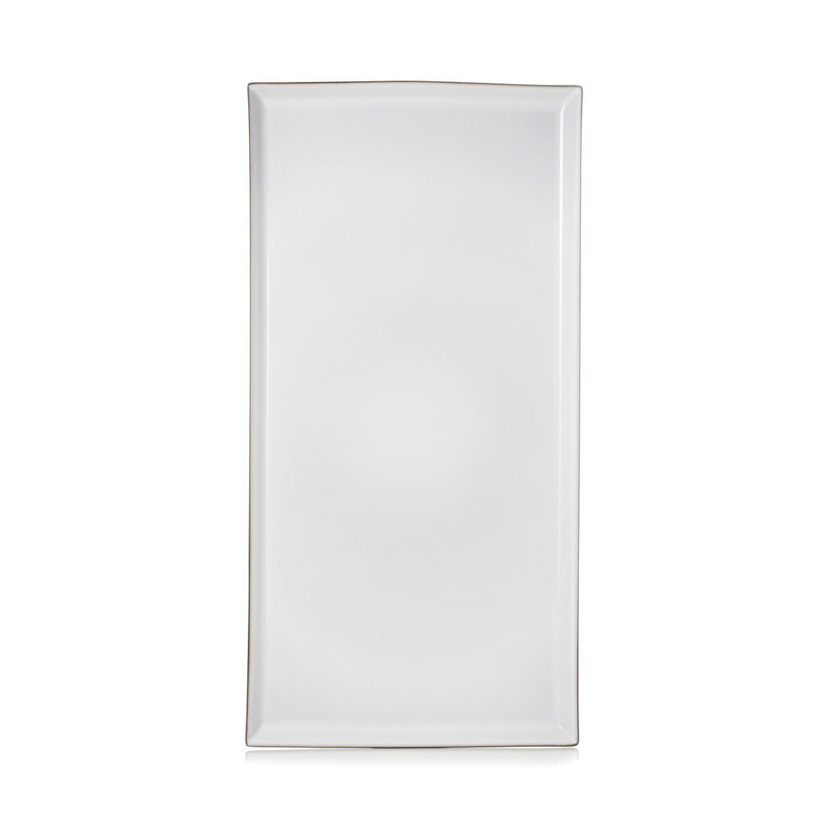 SERVIERPLATTE RECHTECKIG EQUINOXE 55,5 cm Kumuluswolke weiss - Weiß, Keramik (28/2.5/55.5cm) - Revol Porcelaine France