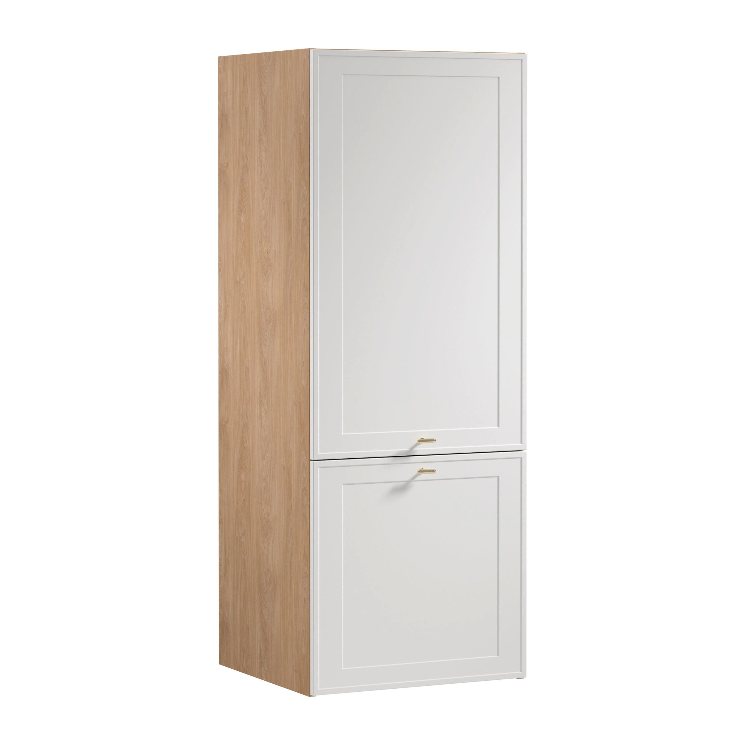 Royal24_Markt Aufsatzschrank Sonoma Eiche, Weiß 60x158x58 cm