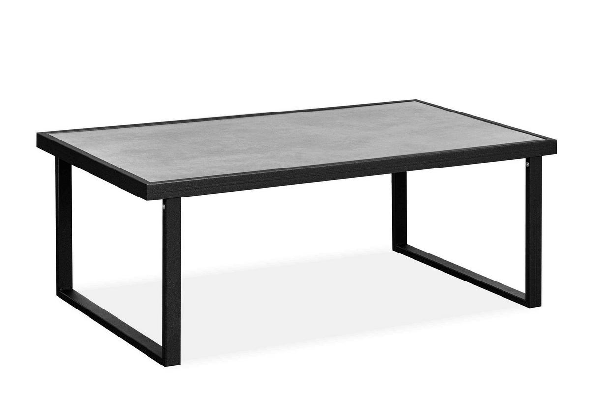 TERRASSENMÖBEL FRENA im Loft-Stil, schwarz - Schwarz/Grau, Metall - KONSIMO®