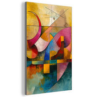 METALLBILD Kunst - Abstrakt - Modern 60x90 cm - Gelb, Metall (60/90cm) - MuchoWow