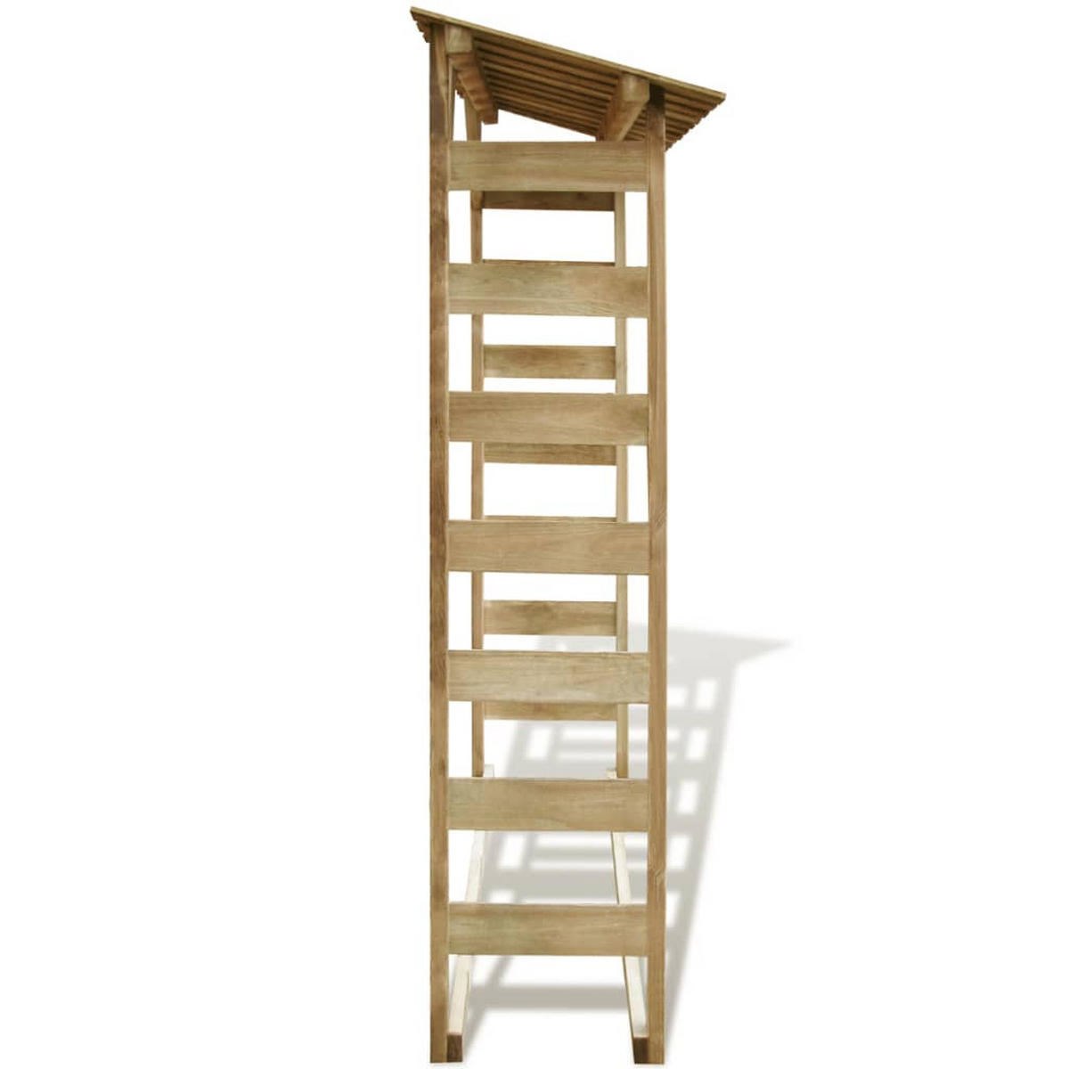 FEUERHOLZ-LAGERSCHUPPEN 150/44/176 Cm Imprägniertes Kiefernholz - Braun, Holz (44/176/150cm) - vidaXL
