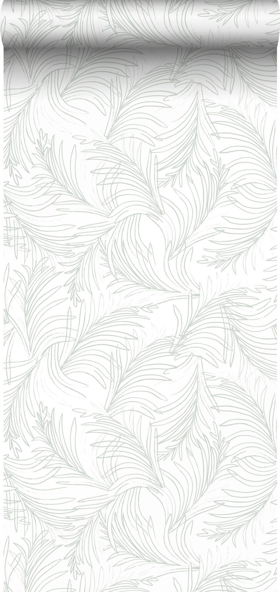 TAPETE gezeichnete Blätter - Weiß, Papier (53/1000cm) - Sanders & Sanders