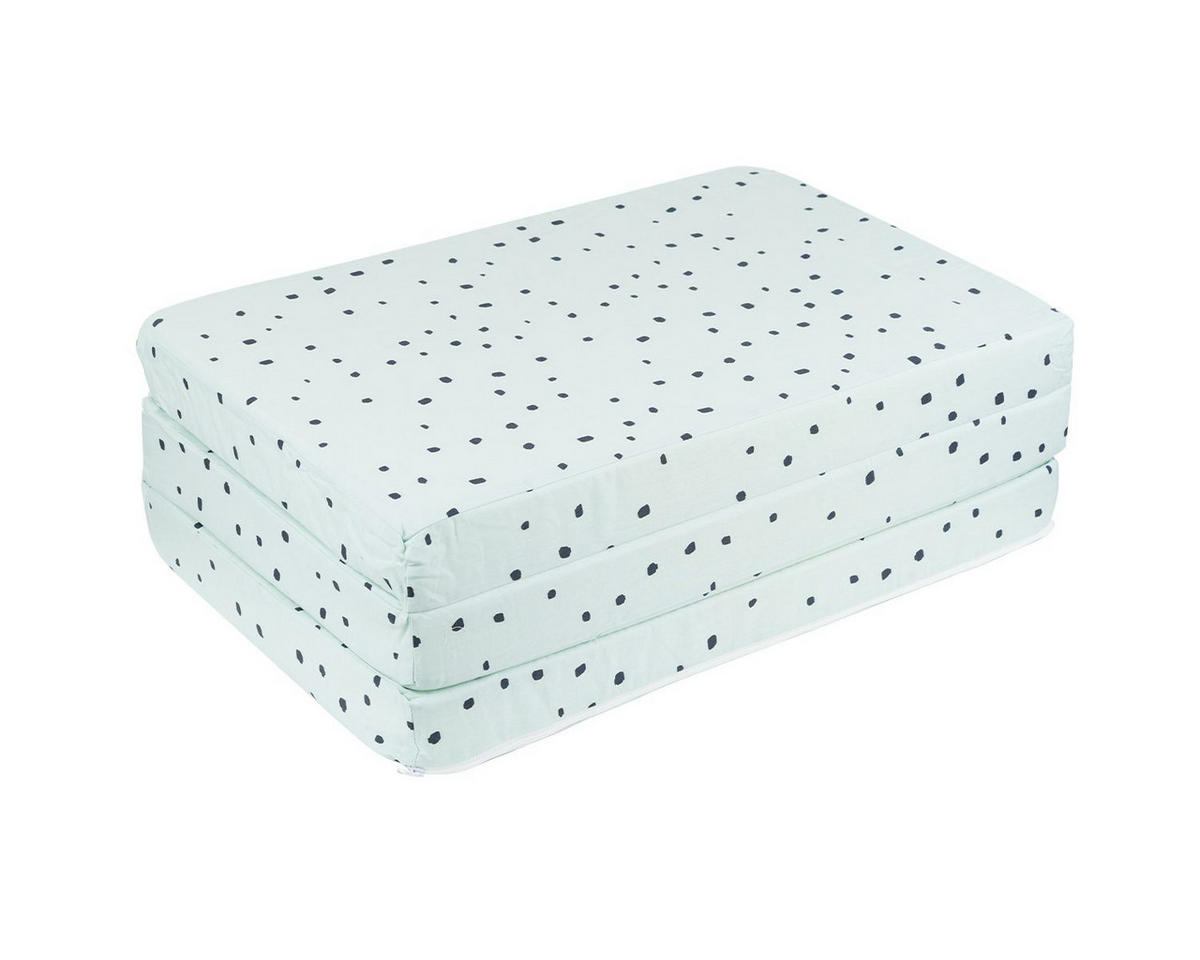 KLAPPMATRATZE Bear with me 120 x 60 x 5 cm grün with me 120 x 60 x 5 cm Bezug 100% Baumwolle - Grün, Textil (60/120cm) - Kikka boo