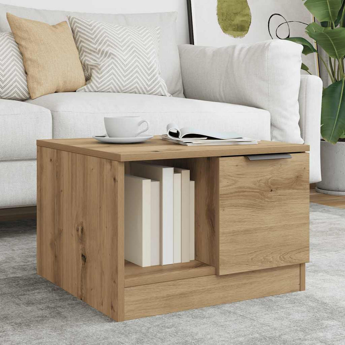 COUCHTISCH Artisan-Eiche 50/50/36 Cm Holzwerkstoff - Braun, Holzwerkstoff (50/50/36cm) - vidaXL