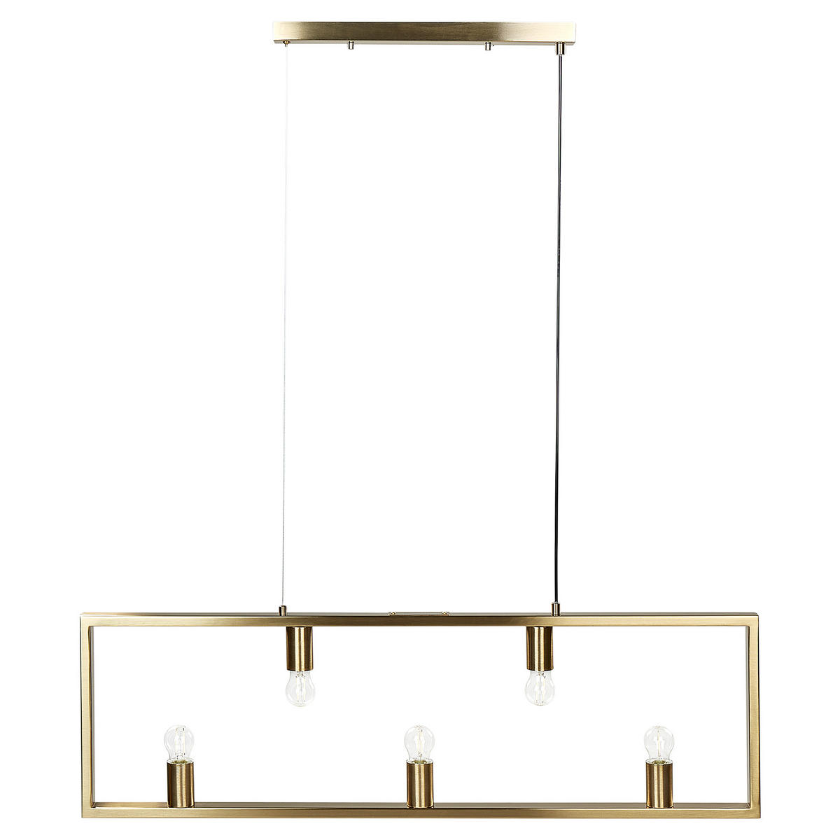 HÄNGELEUCHTE Bayas 4/100/127 cm - Messingfarben, Metall (4/100/127cm) - Beliani