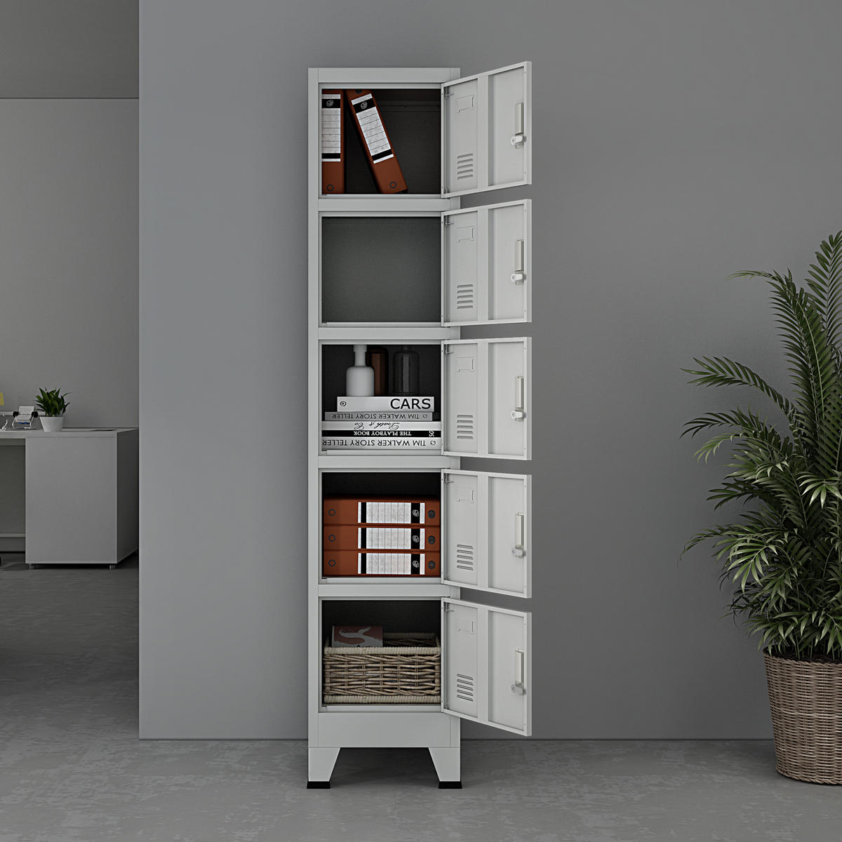 SPIND Joroinen - Grau, Metall (38/180/45cm) - [en.casa]