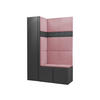 GARDEROBEN-SET Orion IX - Graphitfarben/Rosa, Holzwerkstoff/Kunststoff (124/186/46cm) - MIRJAN24