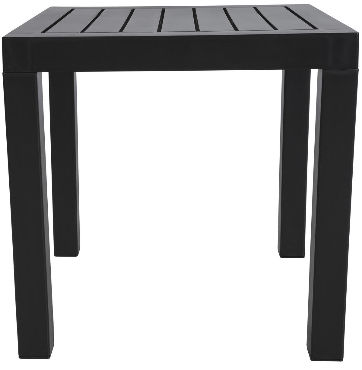 BEISTELLTISCH eckig 45/45/45 cm Kunststoff schwarz - Schwarz, Kunststoff (45/45/45cm) - CLP