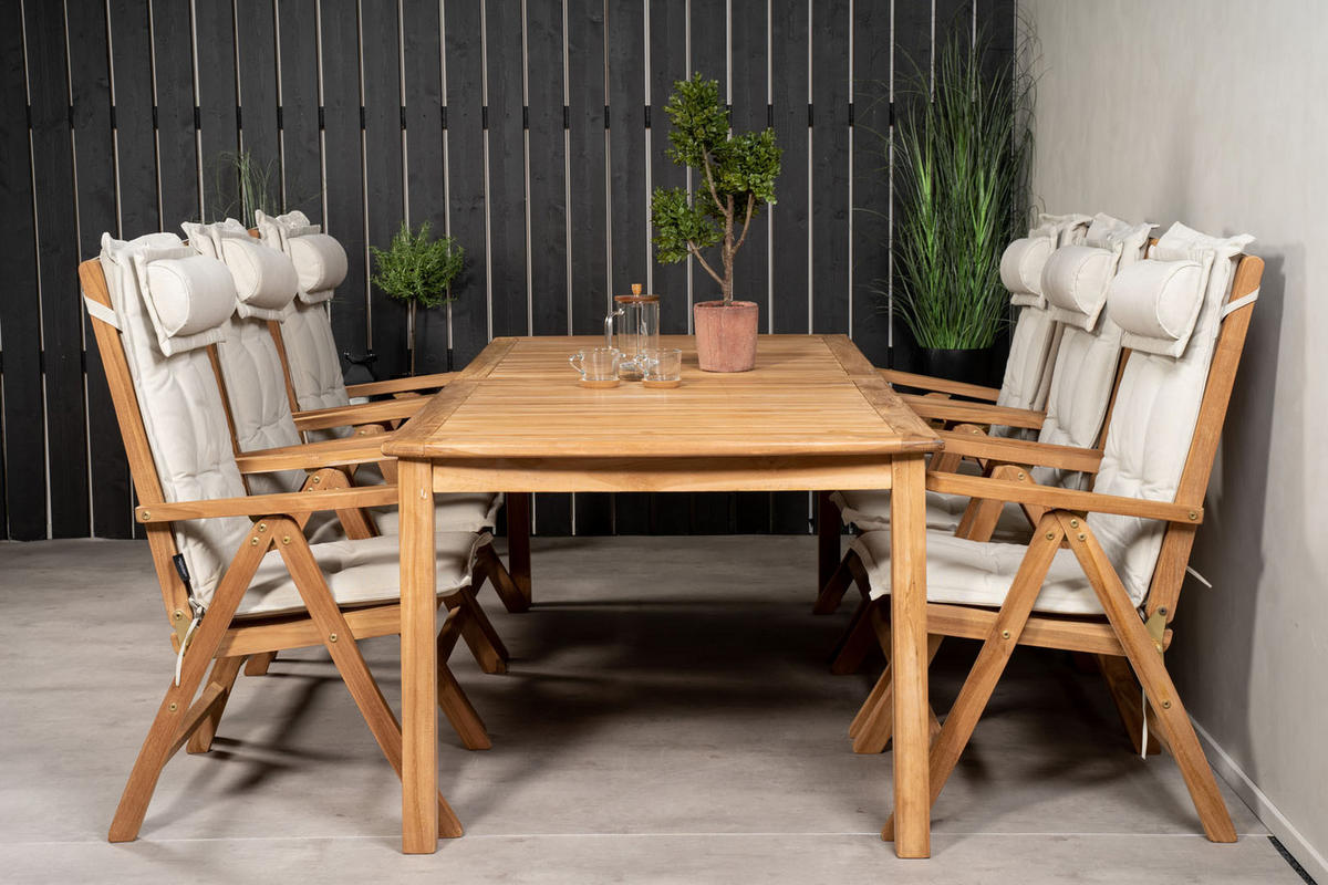 GARTENTISCH Holz - Braun, Holzwerkstoff (220/100/76cm) - ebuy24