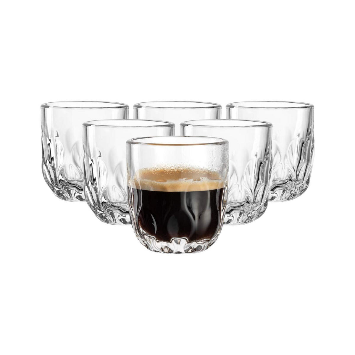 ESPRESSOGLÄSER (3) Gocce transparent 60 ml 6er Set - Transparent, Glas (0.06L) - Leonardo Living