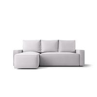 ECKSOFA mit Schlaffunktion SAVIO Curio 80 Links - Hellgrau, Textil (232/140cm) - Bedante