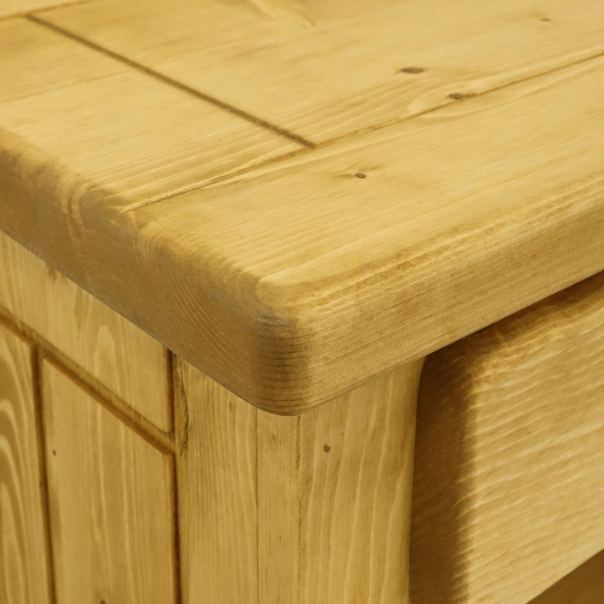 NACHTTISCH aus Massivholz VINTAGE - Honig, Holz (46/60/35cm) - Seart