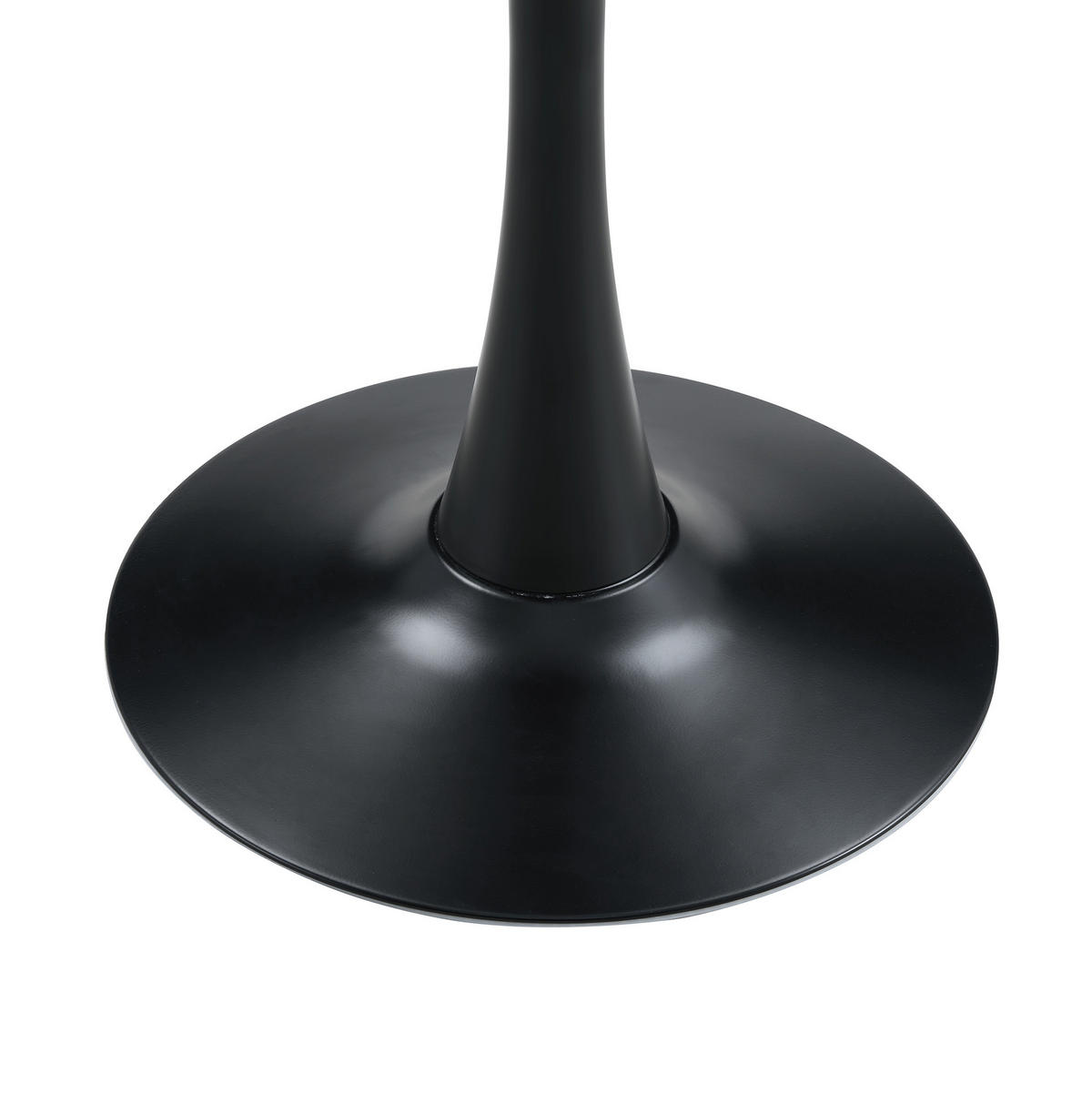 POMOĆNI stolić 60/60/72 cm crni i boje oraha od MDF-a i metala s okruglom pločom - crna, drvni materijal (60/60/72cm) - OKWISH