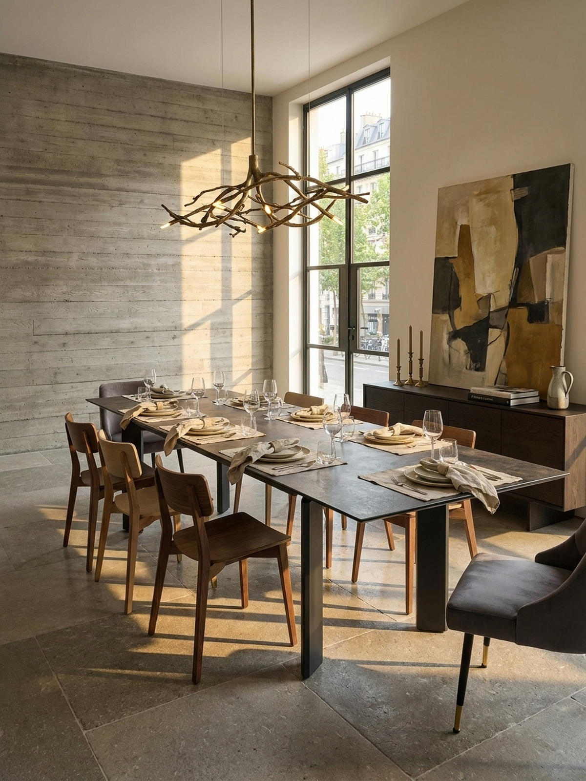 ESSTISCH Ausziehbar Keramik Glas Marmoroptik 180-240 MALTA, Schwarz 180x95x77 cm - Schwarz, Glas/Metall (95/180/77cm) - KADIMA DESIGN