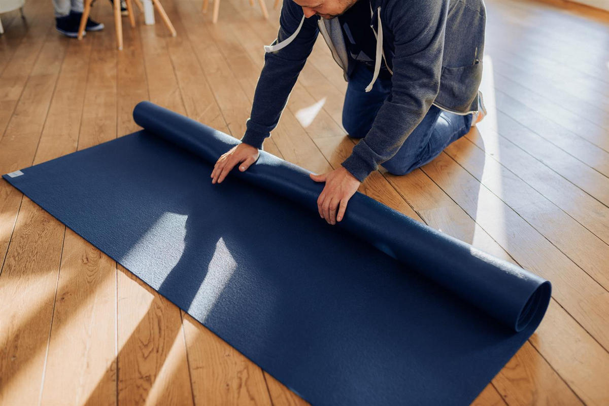 KRABBELMATTE Rund 160cm Blau - Blau, Textil (160/160cm) - Sanosoft