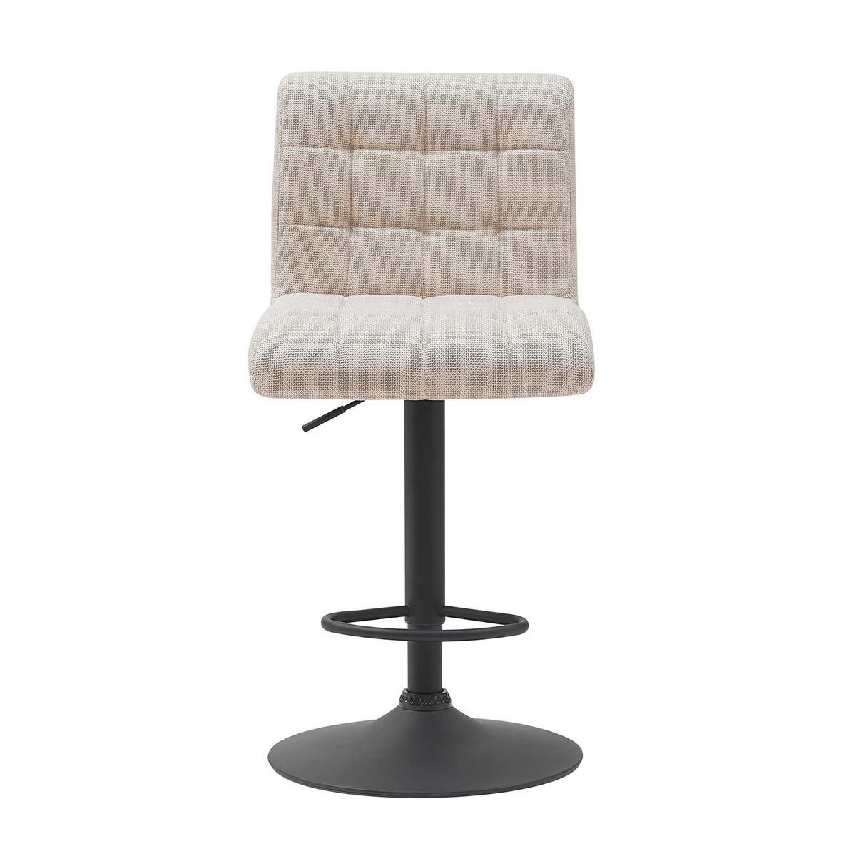 BARHOCKER-SET 2 Stück Erika - Beige - Beige/Schwarz, Textil/Metall (47/93/57cm) - Hela Vertriebs GmbH