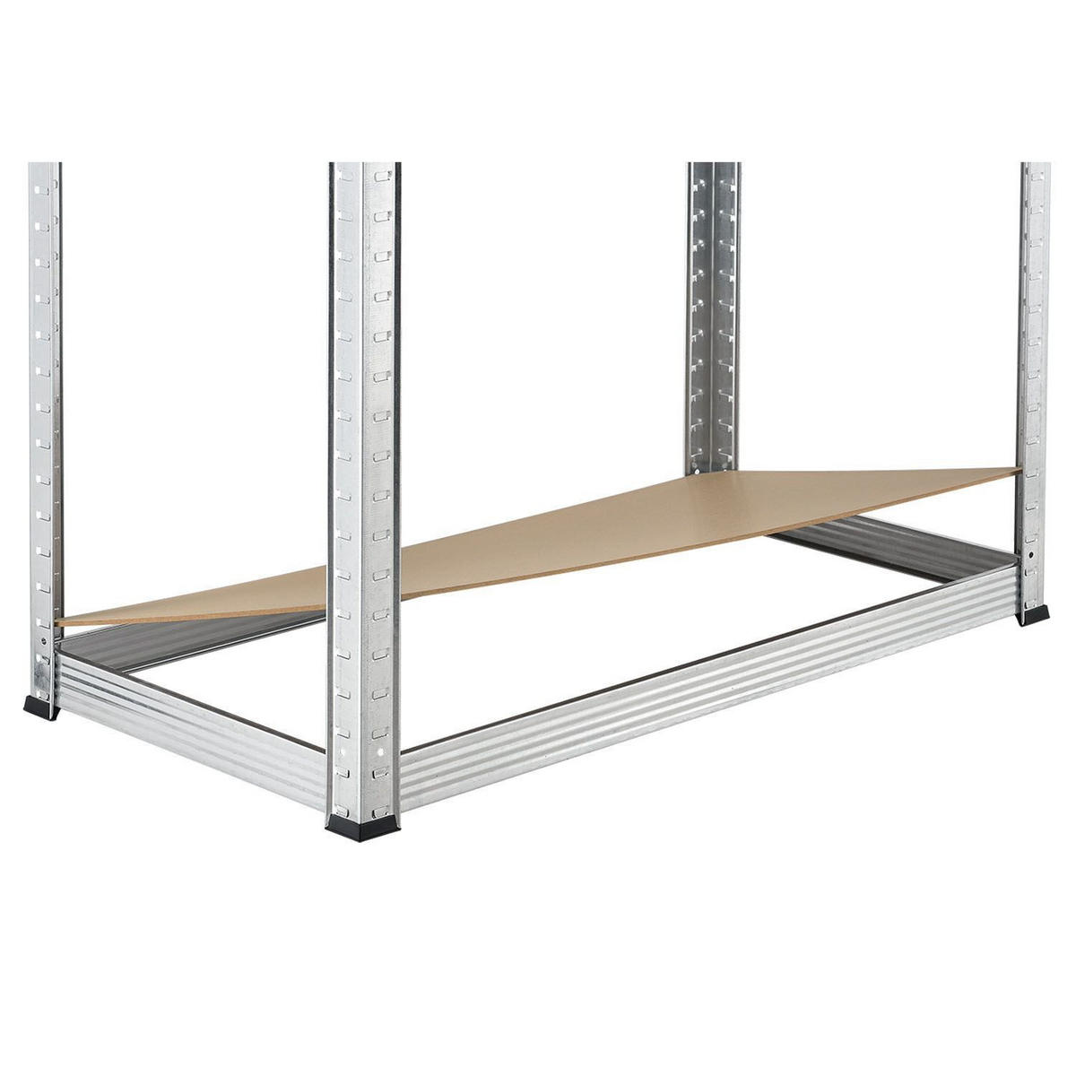 LAGERREGAL Easy verzinkt 160x80x40 cm (2er-Set) - Silberfarben, Metall (80/160/40cm) - Juskys