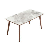 COUCHTISCH mit rechteckiger Platte in weißer Marmoroptik 54/45/100 cm - Weiß, Holzwerkstoff (59/54/45cm) - Calicosy