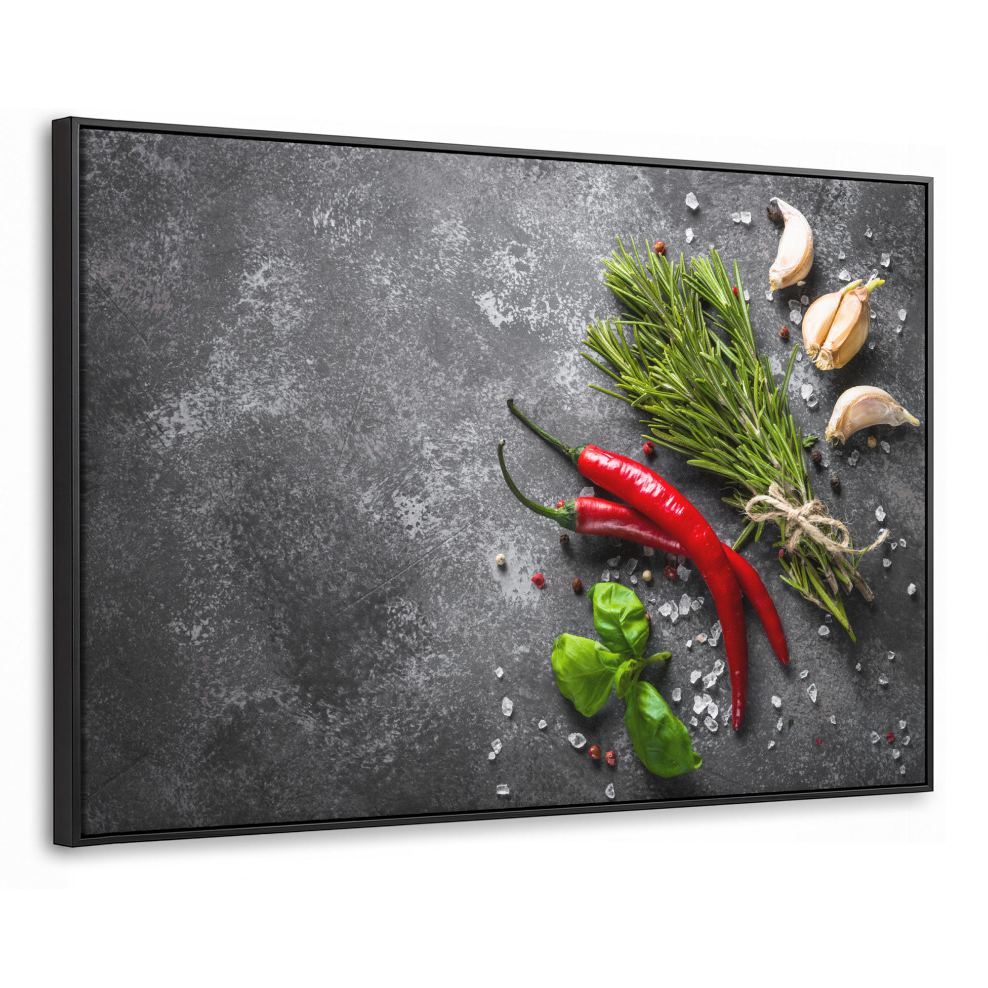 MuchoWow Leinwand Dunkelgrau 140x90 cm