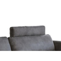 KOPFSTÜTZE MALTA Grau Webstoff - Grau, Textil (100/23/15cm) - KAWOLA