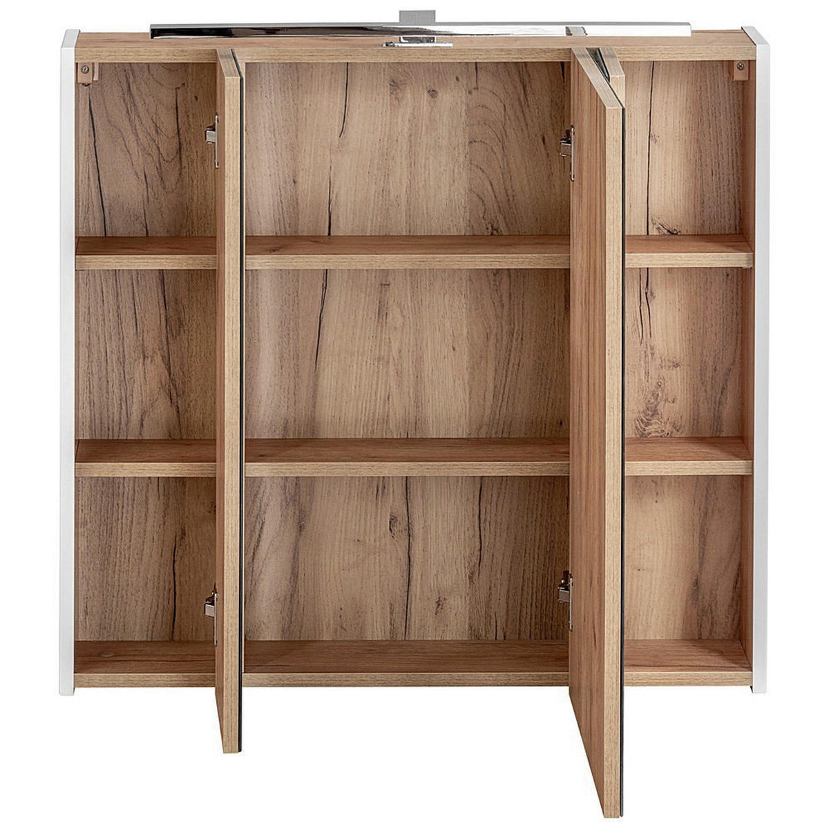 SPIEGELSCHRANK Toskana-56 - Braun, Holzwerkstoff (60/75/16cm) - Lomado