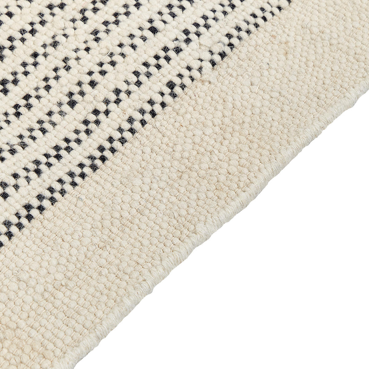 TEPPICH geflochten Divarli 230/160 cm - Beige, Textil (160/230cm) - Beliani