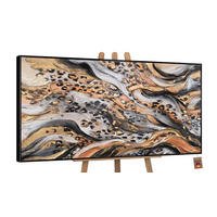 GEMÄLDE Wilde Energie Schattenfugenrahmen Schwarz 160x80 cm - Schwarz, Holz (160/80cm) - YS-art gallery