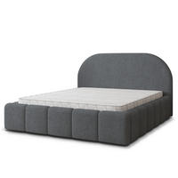 POLSTERBETT FLUSSO 140x200 cm mit Bettkästen - Grau - Grau, Holz (140/200cm) - MASSENO