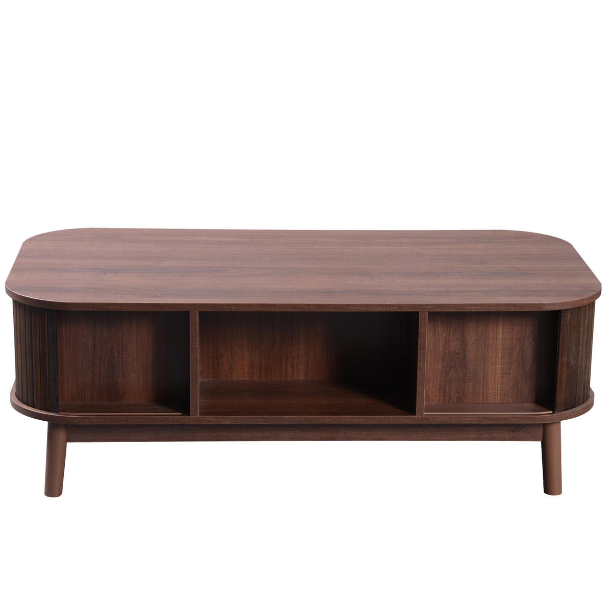 COUCHTISCH aus MDF 110x55x38,5 cm in Natur mit Stauraum - Naturfarben, Holzwerkstoff (110/55/38.5cm) - Modfu