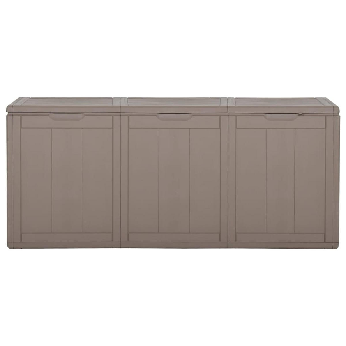 GARTEN-AUFBEWAHRUNGSBOX 270 L Braun PP-Holzoptik - Braun, Kunststoff (118.5/51/44.5cm) - furnicato