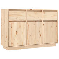 SIDEBOARD 110/34/75 Cm Massivholz Kiefer - Braun, Holz (34/75/110cm) - vidaXL