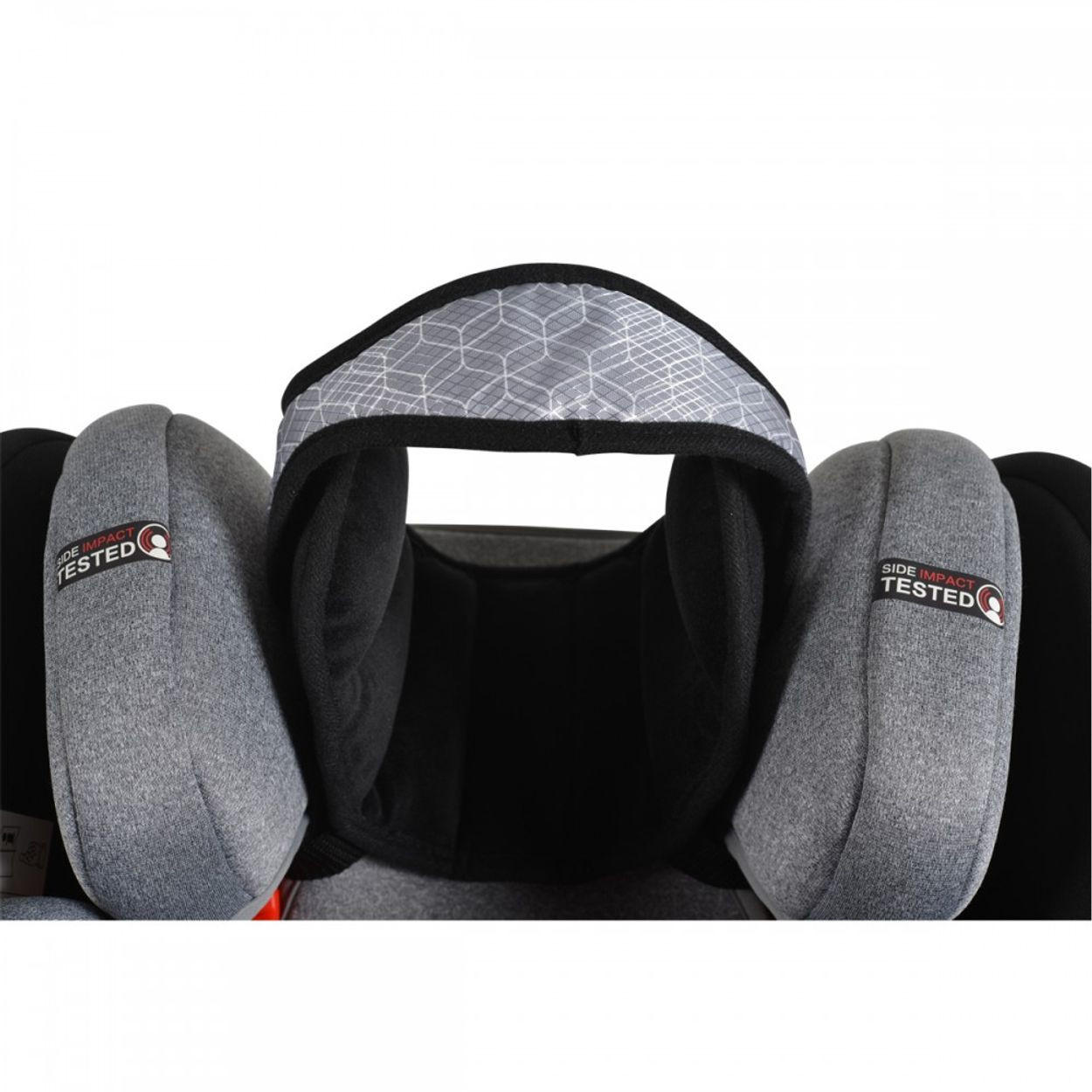 KINDERAUTOSITZZUBEHÖR Kindersitz-Kopfstütze Shelter grau Polyester, waschbar, Kopfgurt, Auto, leicht zu reinigen, für unterwegs - Grau, Kunststoff (14/3/38cm) - Cangaroo